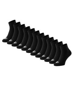 Vinnie-G Quartersokken 12-pack Zwart