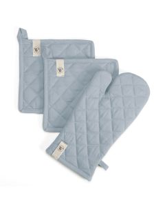 Walra Cook & Trial Set - 2 pannenlappen + 1 ovenwant Jeans Blauw