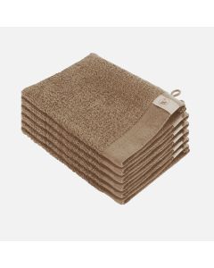 Walra Soft Cotton Washandje 16 x 21 cm 550 gram Bruin - 6 stuks
