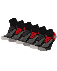 Xtreme Wandelsokken Quarter 6-pack Multi Black