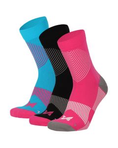 Xtreme Compressiesokken Quarter 3-pack Multi Pink