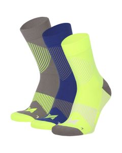 Xtreme Compressiesokken Quarter 3-pack Multi Yellow