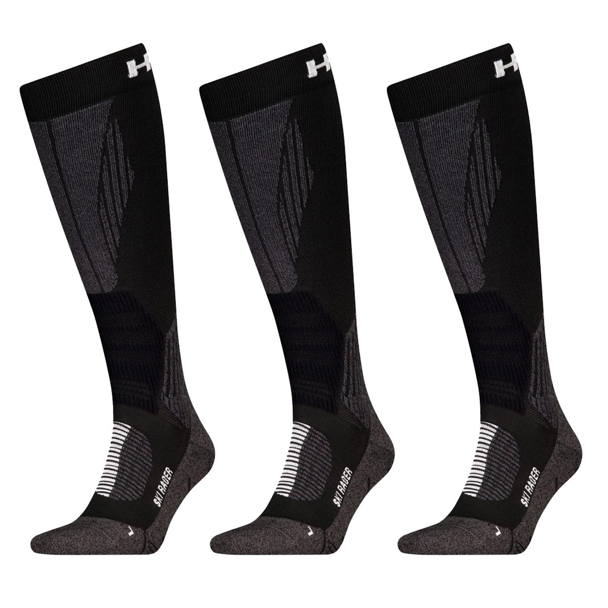 HEAD Skisokken Racer Kneehigh 3-pack Zwart-39/42