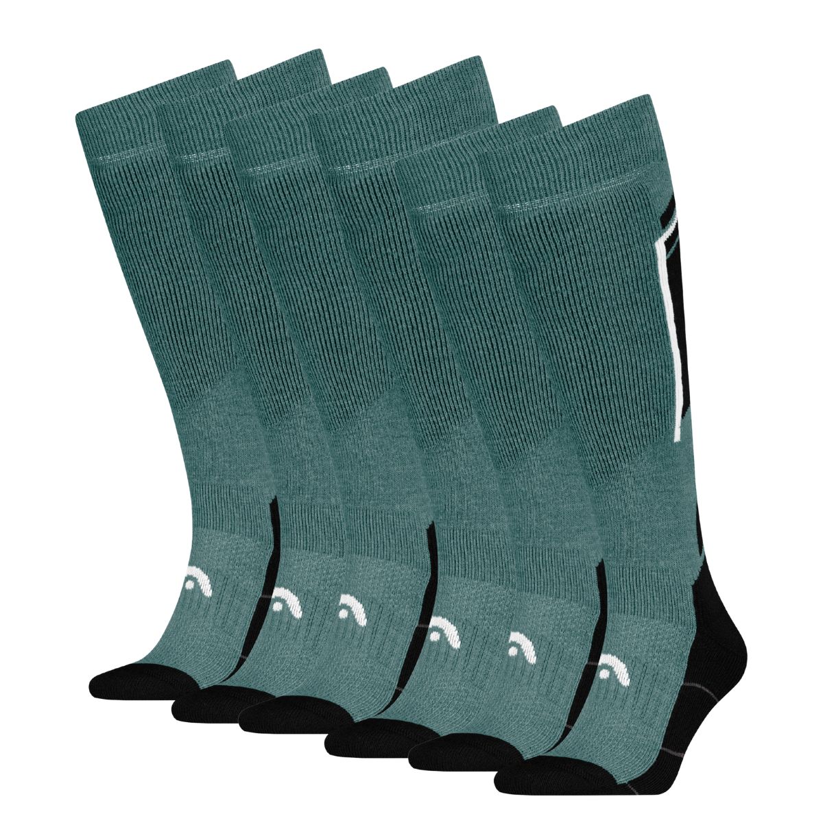 HEAD Skisokken Kneehigh 6-pack Black / Dark Sea-39/42