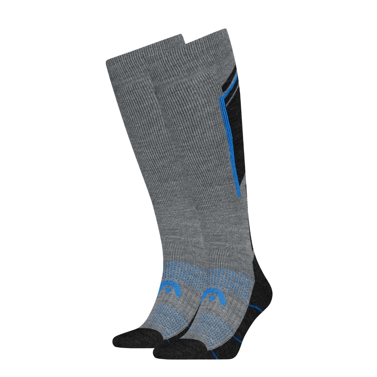 HEAD Skisokken Kneehigh 2-pack Mid Grey / Strong Blue-39/42