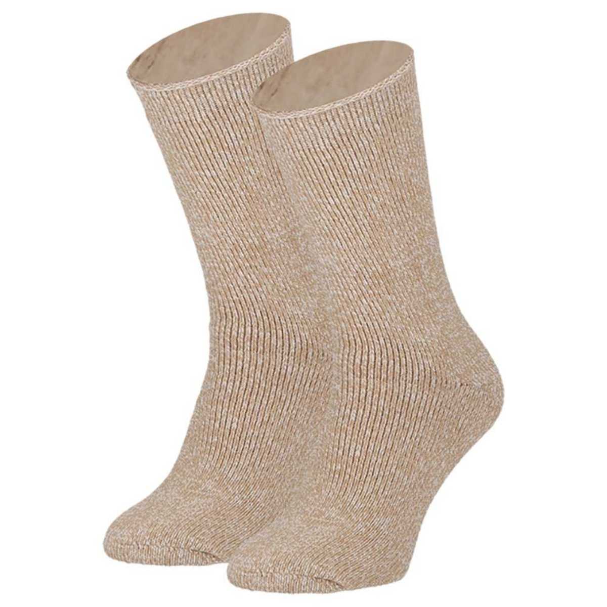 Heatkeeper Dames Thermo Sokken Beige Mouliner