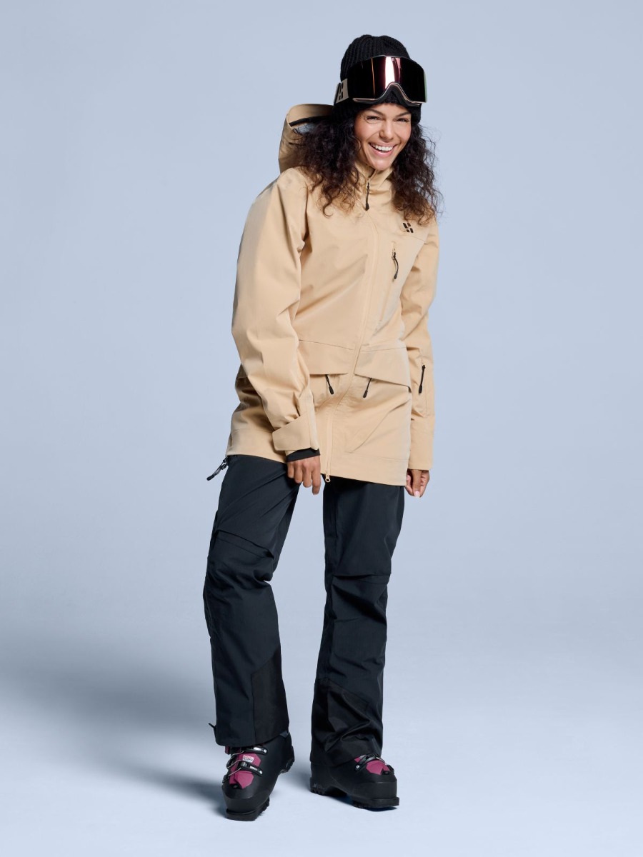 Poederbaas Skibroek Dames Freeride 3L Hardshell Zwart-XS