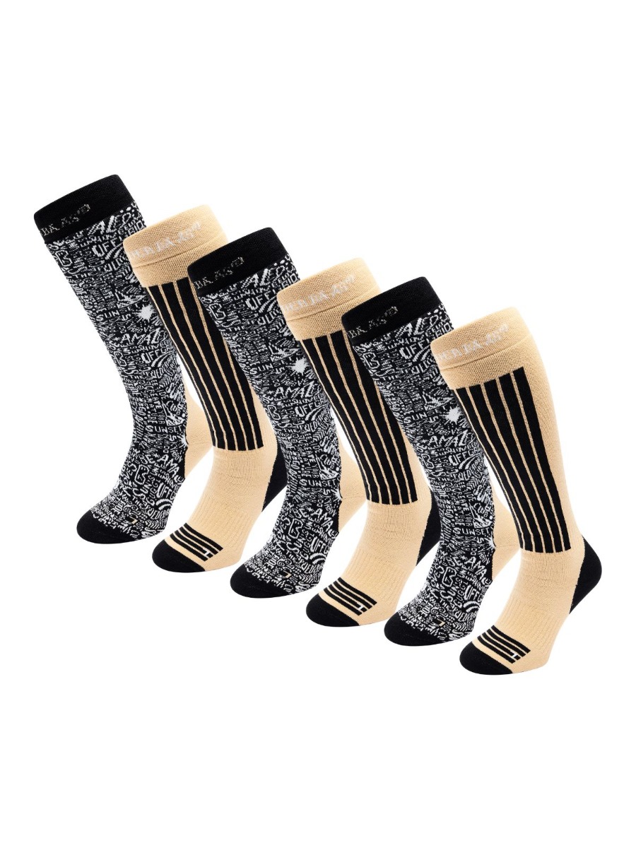 Poederbaas Skisokken 6-pack Black Multi-39/42