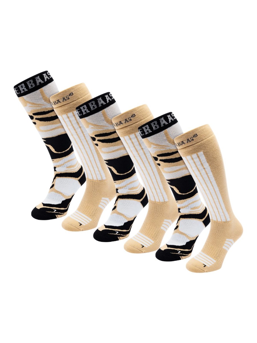 Poederbaas Skisokken Dames 6-pack Warm Sand-39/42