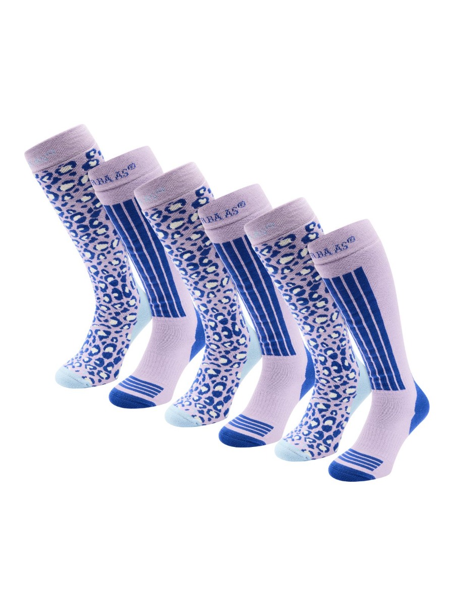 Poederbaas Skisokken Dames 6-pack Lila-35/38