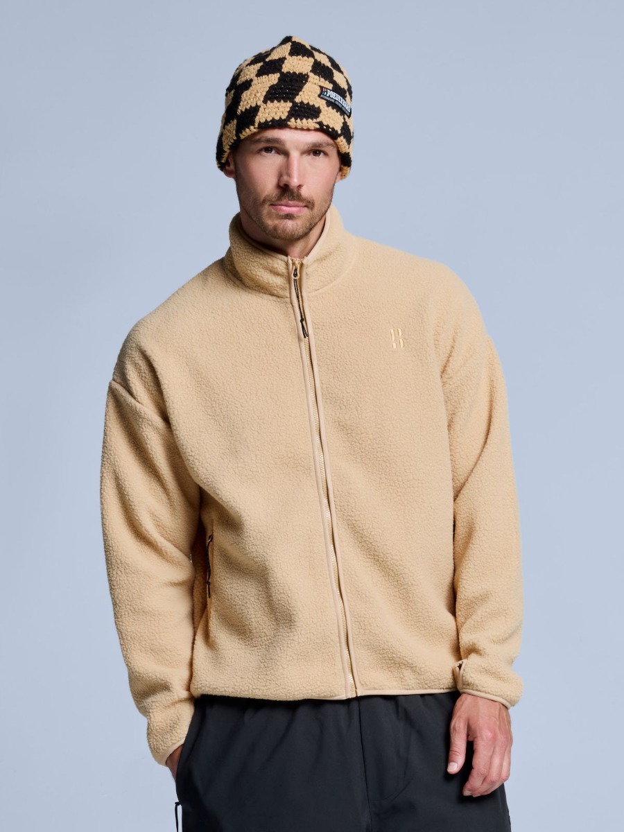 Poederbaas Muts Heren Checkerboard Warm Sand