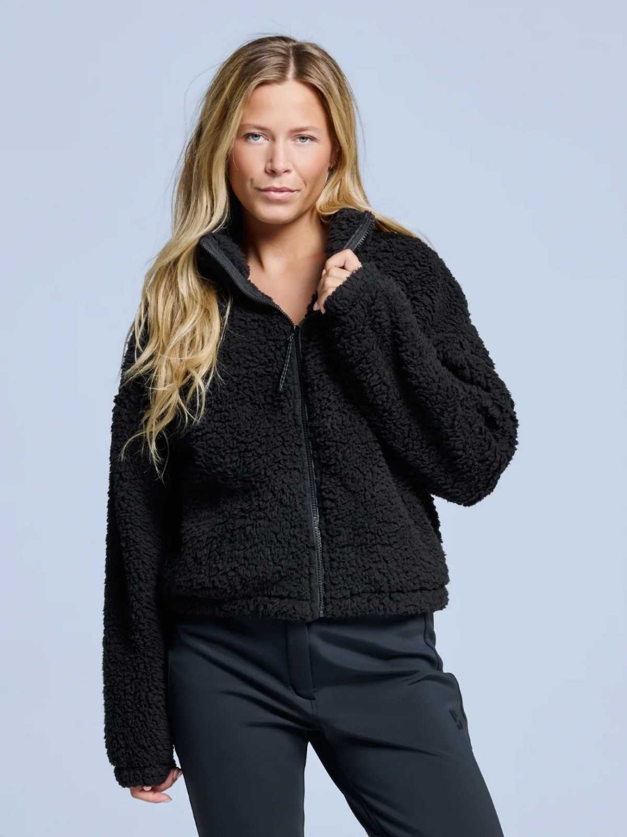 Poederbaas Fluffy Jacket Dames Four Seasons Zwart-XXL