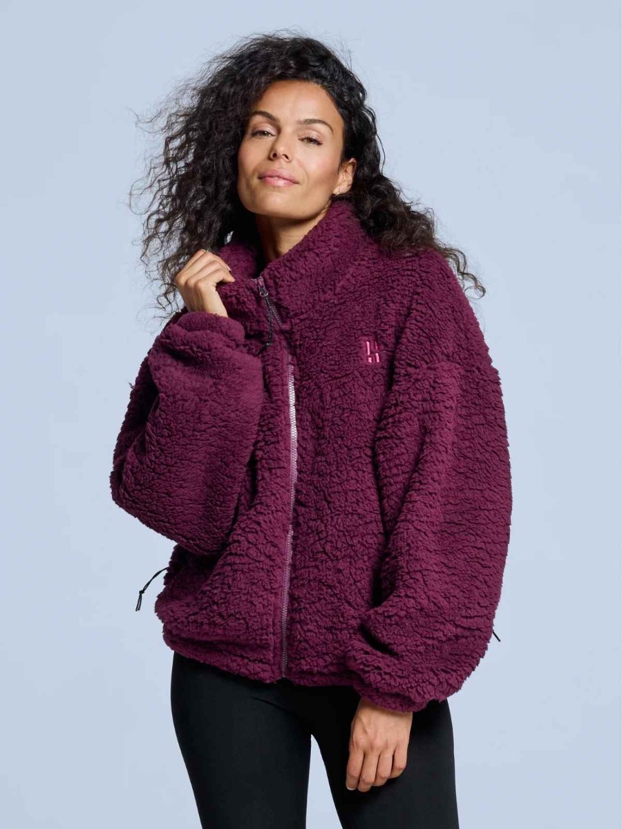 Poederbaas Fluffy Jacket Dames Four Seasons Bordeaux-XS