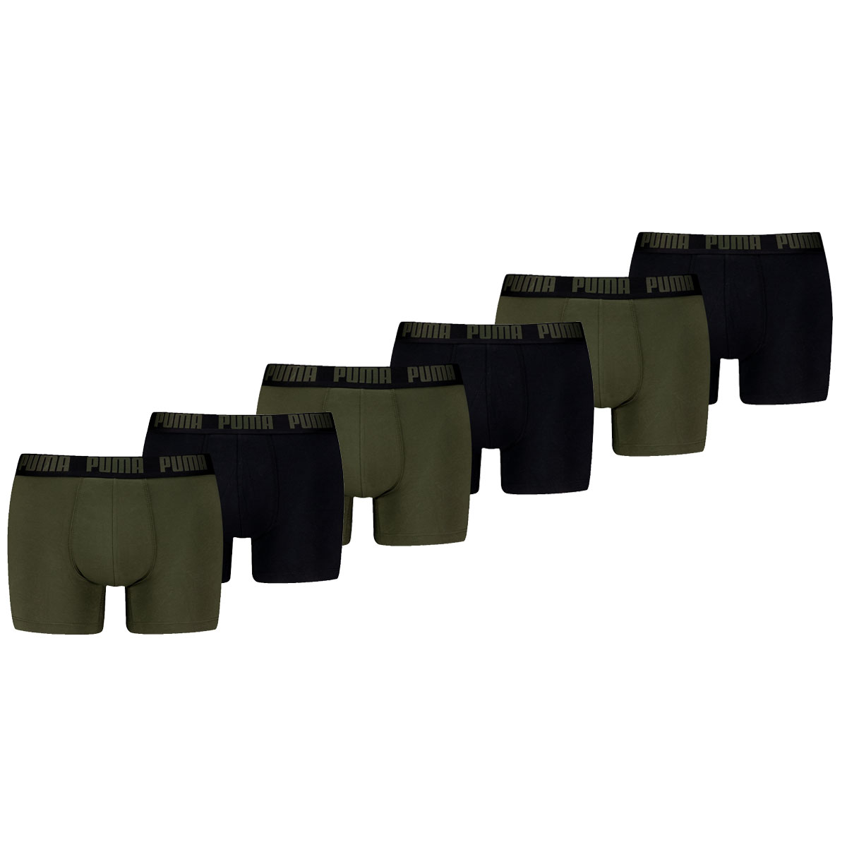 Puma Boxershorts Everyday Basic 6-pack Forest Night Tonal-XXL