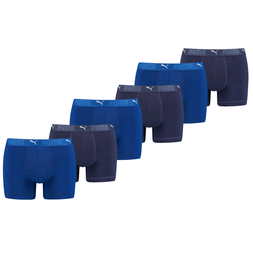 Puma Sport Boxershorts Katoen 6-pack Blauw-L