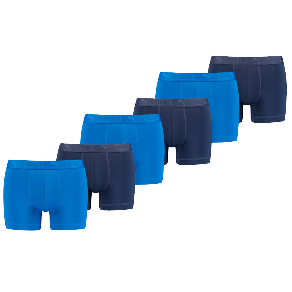 Puma Sport Boxershorts Microfiber 6-pack Blauw-S