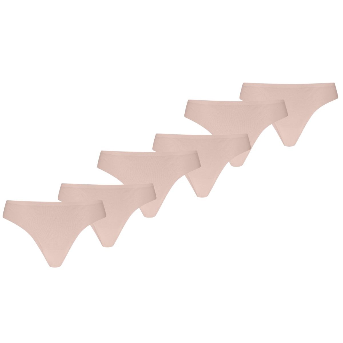 Puma Dames Strings Invisible Cotton 6-pack Light Pink-M