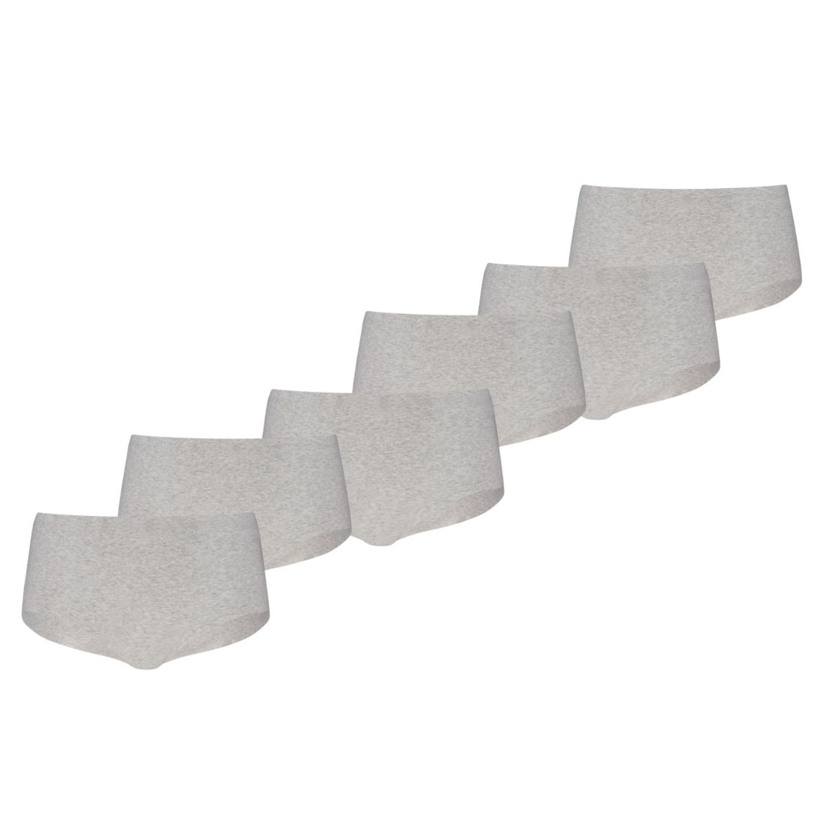 Puma Dames Mini Shorts Invisible Cotton 6-pack Light Grey Melange-XXL