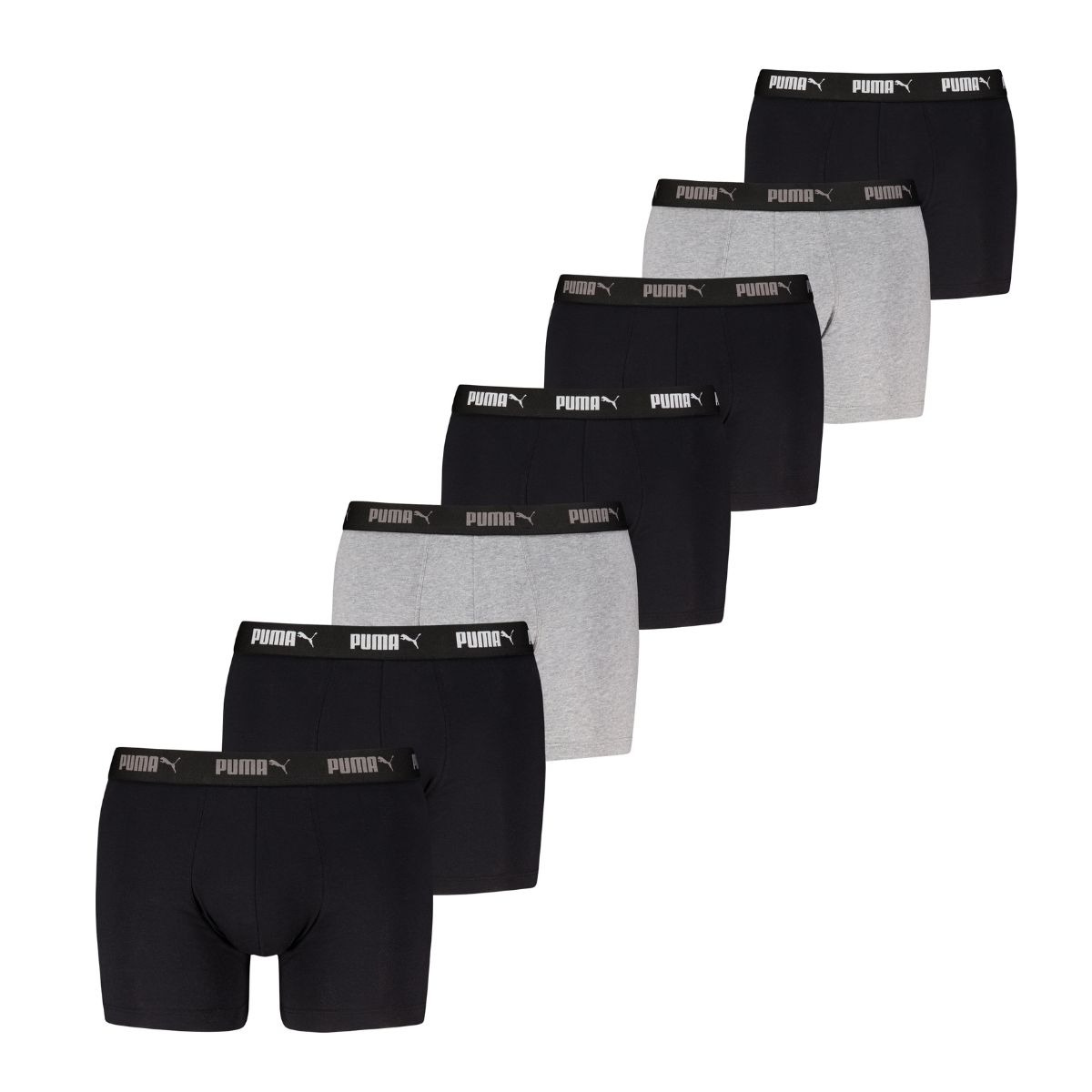 Puma Boxershorts Promo Solid 7-pack Black / Grey-XL