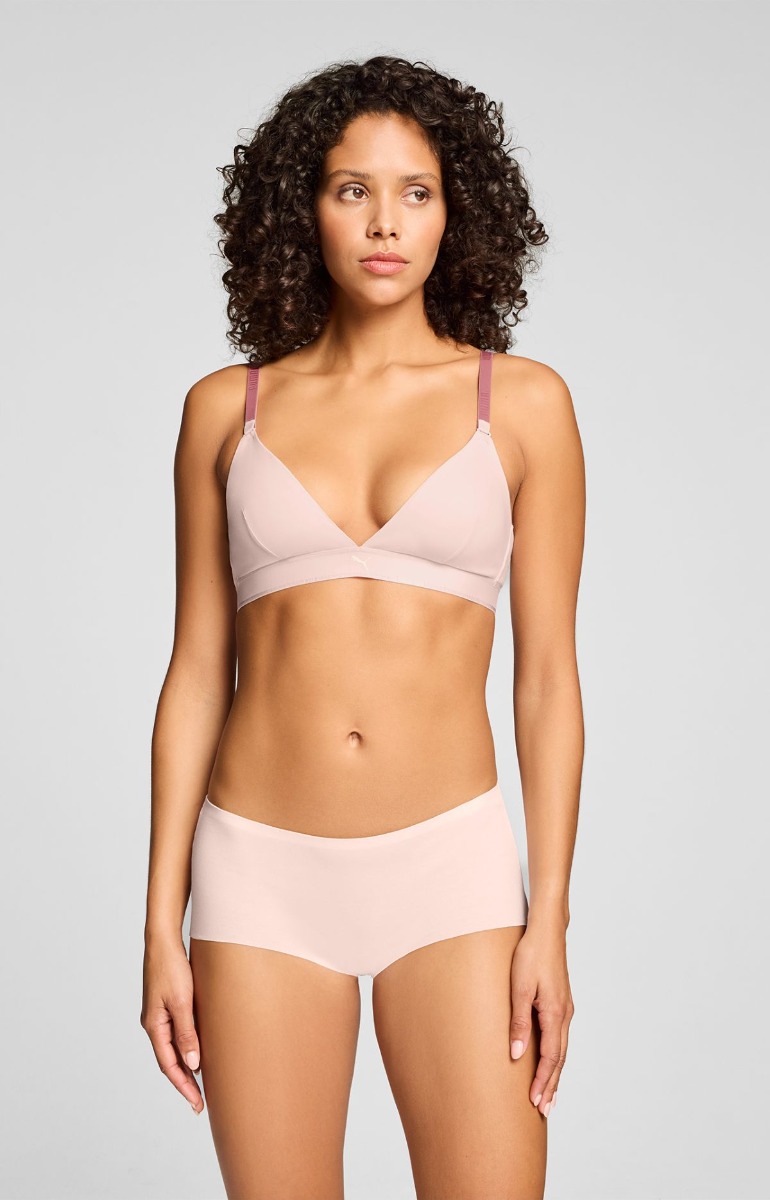 Puma Dames Mini Shorts Invisible Cotton 2-pack Light Pink-L