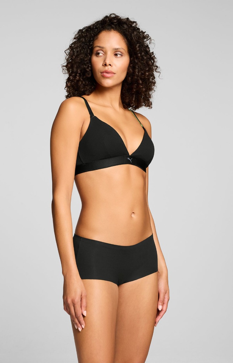 Puma Dames Mini Shorts Invisible Cotton 2-pack Zwart-S