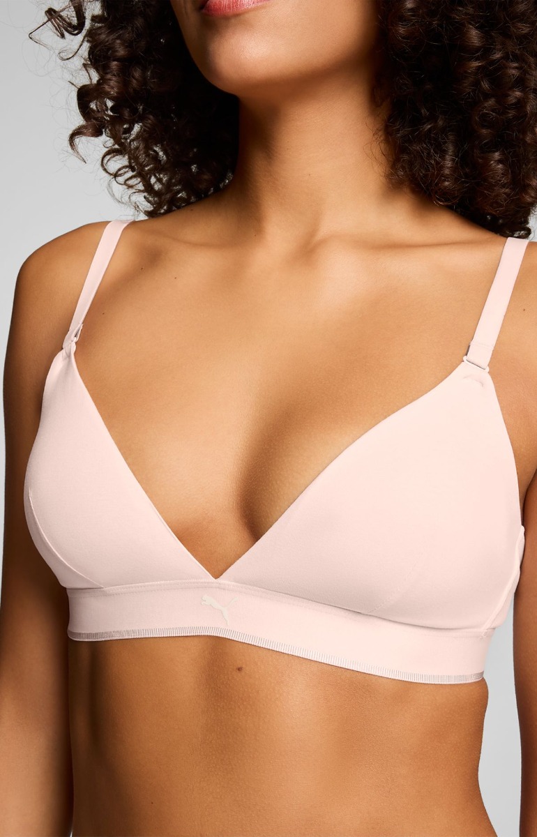 Puma Dames Sport Triangel Bralette 3D Knit Light Pink-L