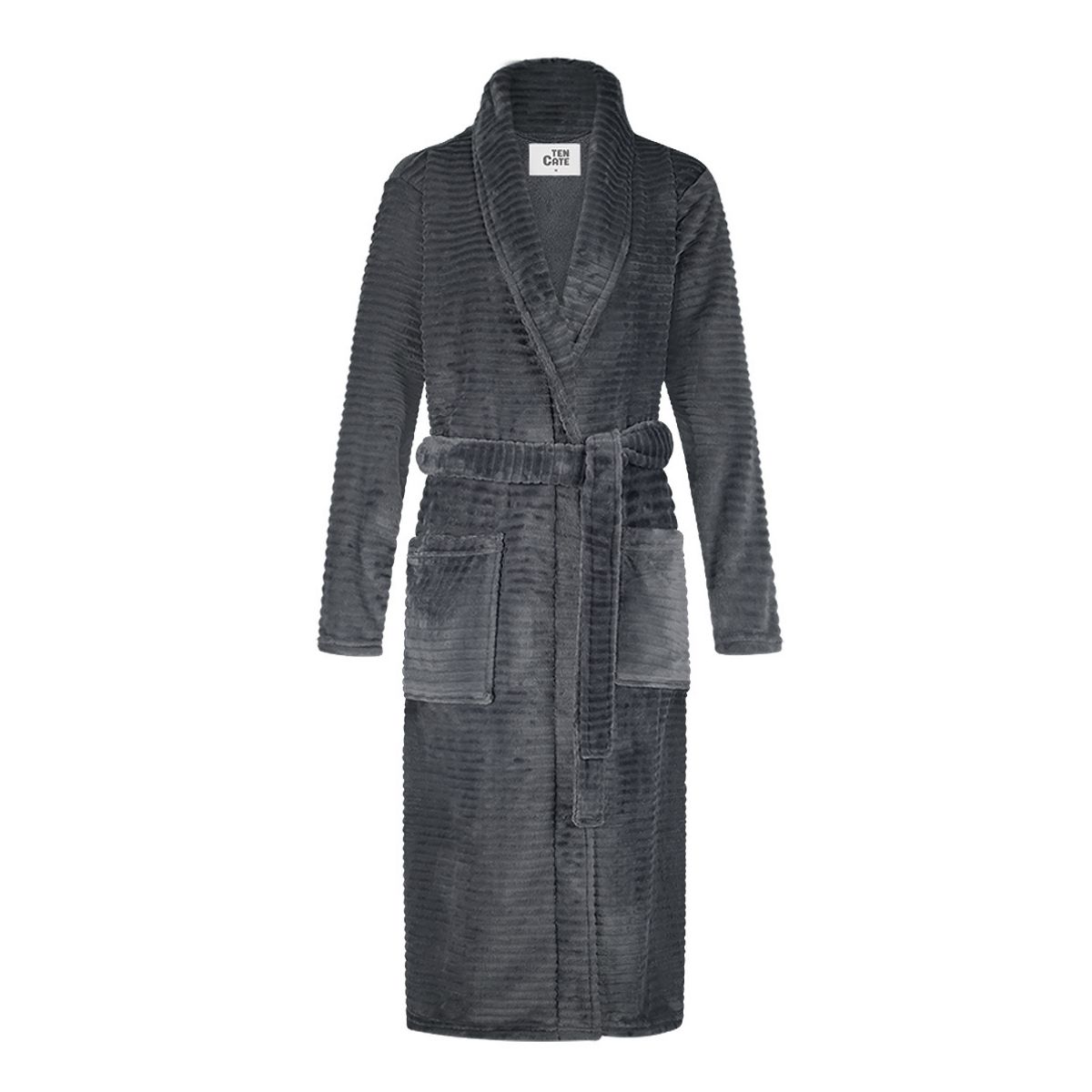 Ten Cate Badjas Dames Dark Grey Stripe-S