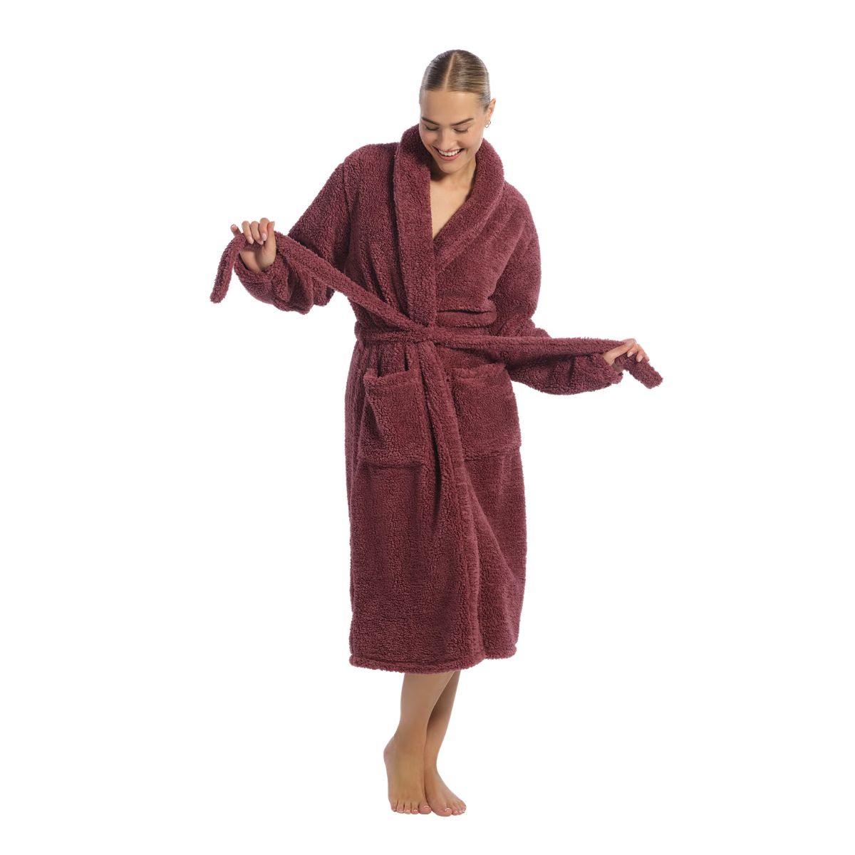 Ten Cate Badjas Dames Teddy Mauve-XL