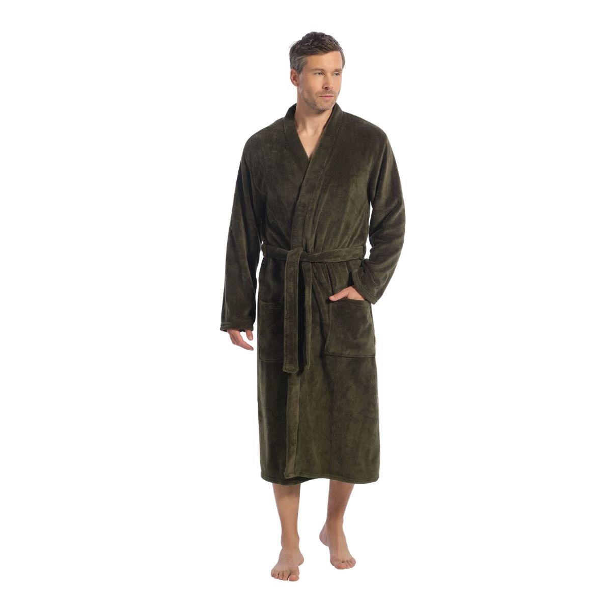 Ten Cate Badjas Heren Donker Groen-M