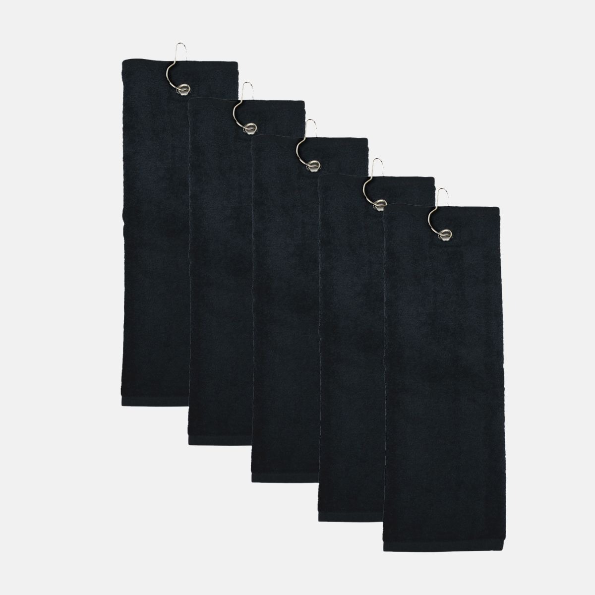 The One Golfhanddoek 40x50 cm 450 gram Zwart (5 stuks)