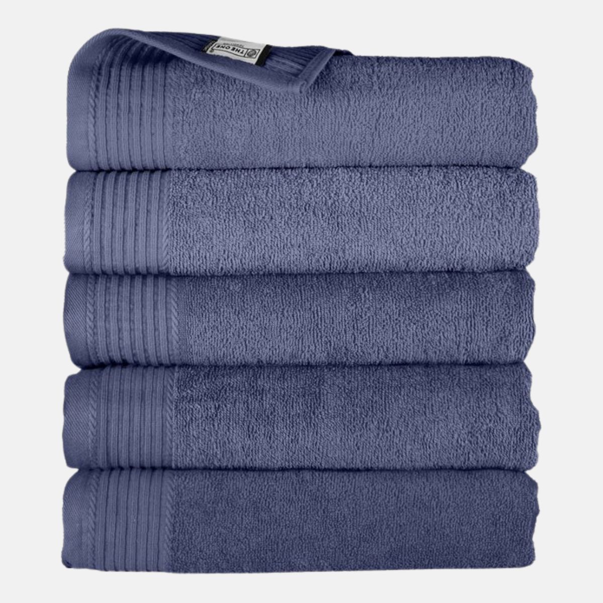 The One Handdoek 50x100 cm 450gram Denim Faded (5 stuks)