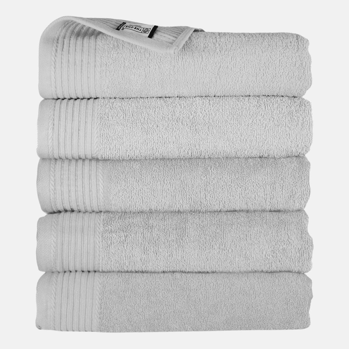 The One Handdoek 50x100 cm 450gram Licht grijs (5 stuks)