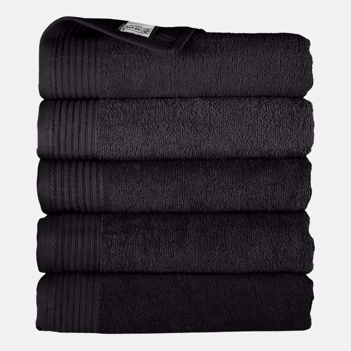 The One Handdoek 450 gram 50x100 cm Zwart (5 stuks)