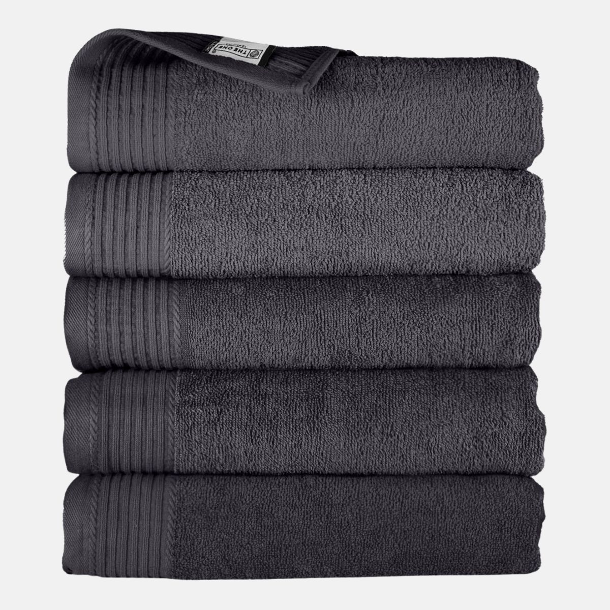 The One Badhanddoek 450 gram 70x140 cm Antraciet (5 stuks)