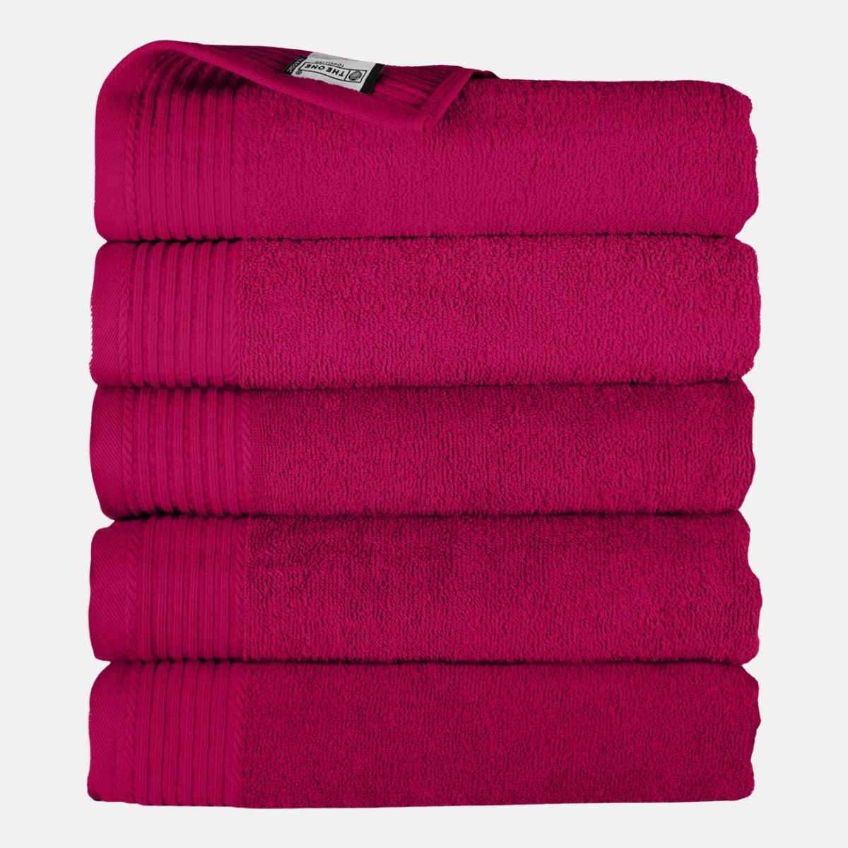 The One Badhanddoek 450 gram 70x140 cm Magenta (5 stuks)