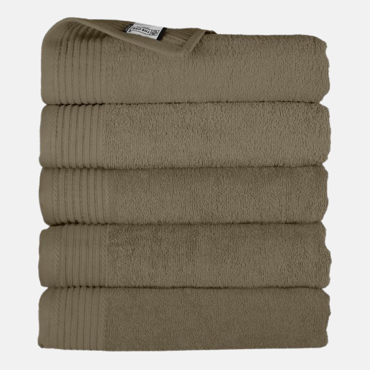 The One Badhanddoek 450 gram 70x140 cm Olive Green (5 stuks)