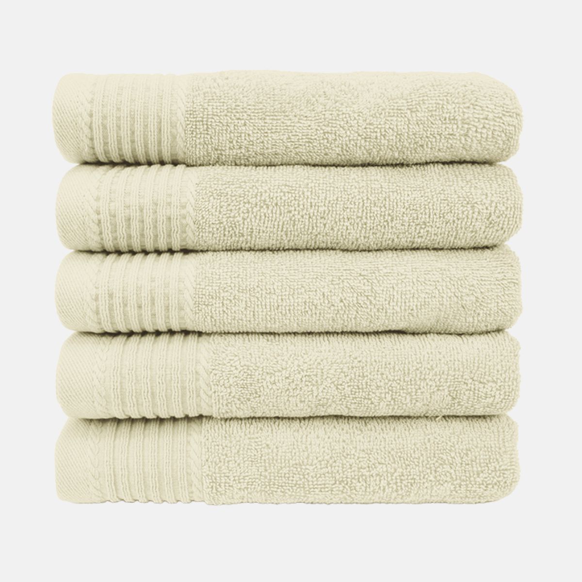 The One Badhanddoek Deluxe 70x140 550 gram Ivory (5 stuks)