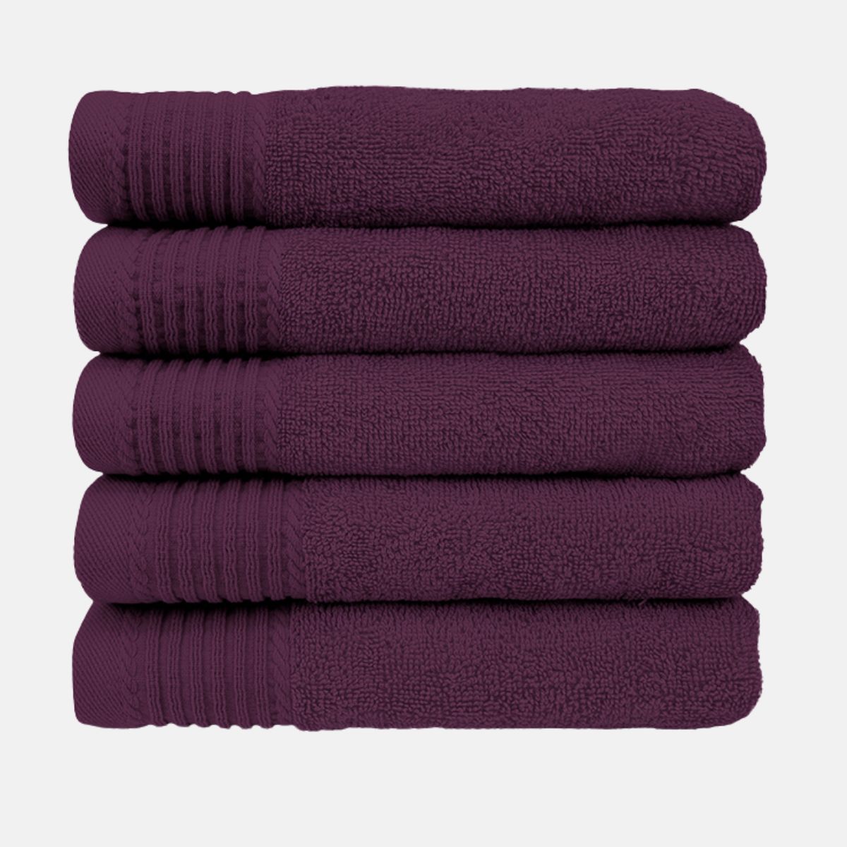 The One Badhanddoek Deluxe 70x140 550 gram Plum (5 stuks)