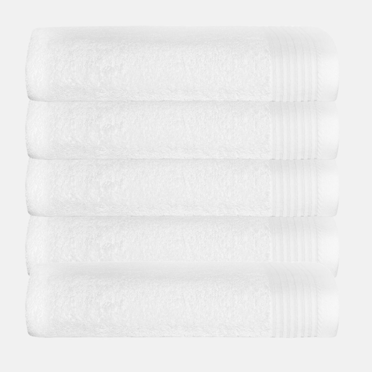 The One Badhanddoek Deluxe 70x140 550 gr Wit (5 stuks)