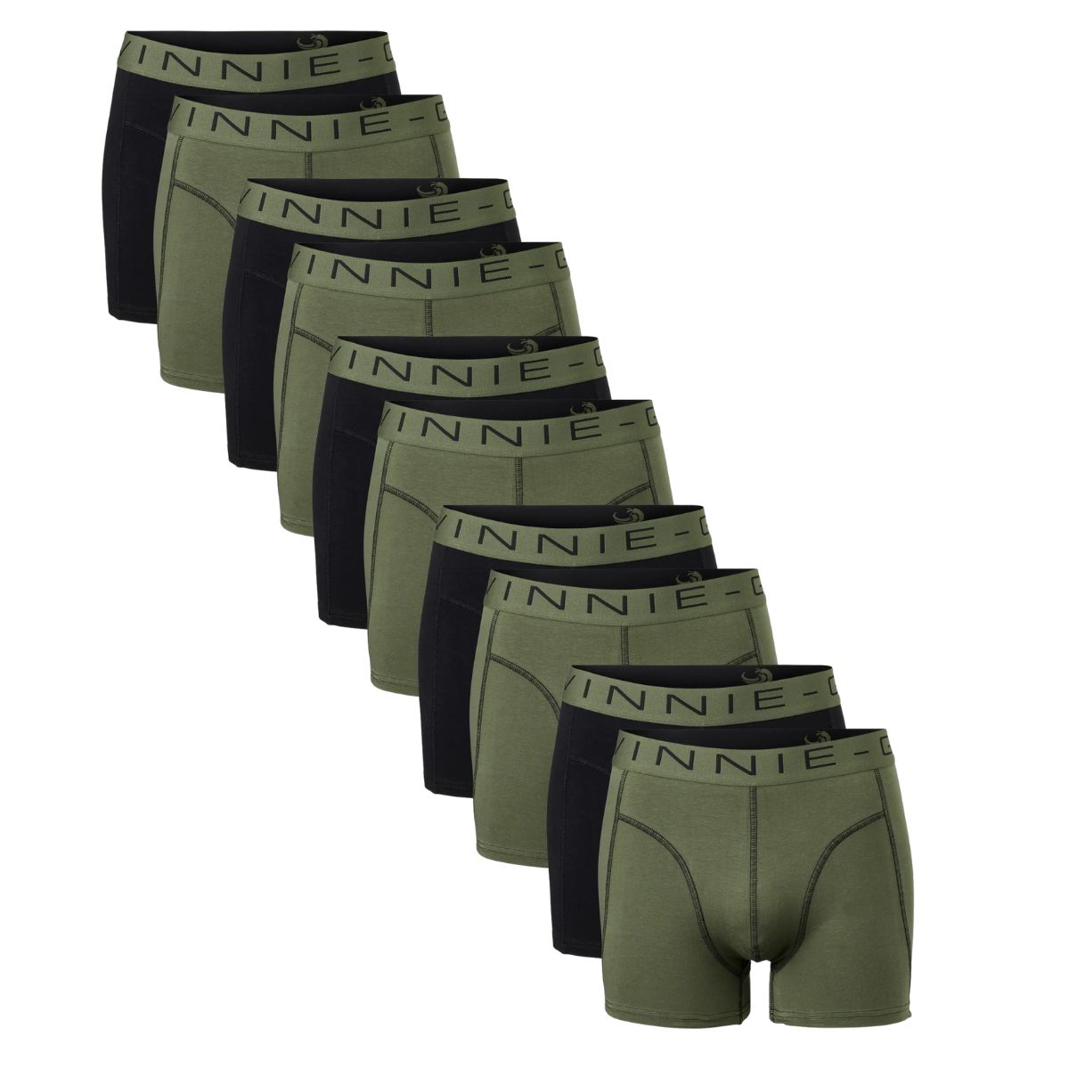 Vinnie-G Boxershorts 10-pack Black / Forest Green Combo-XXL