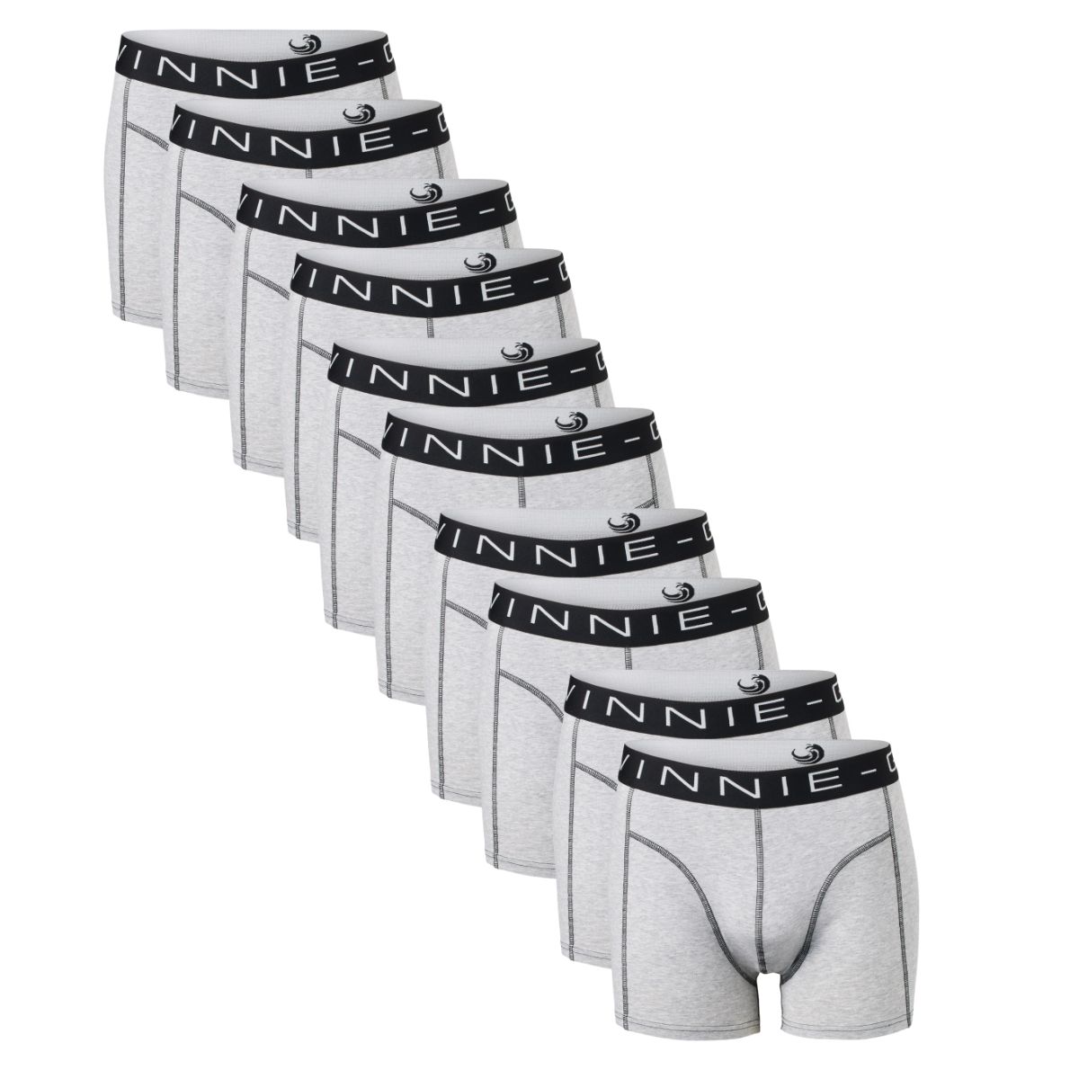 Vinnie-G Boxershorts 10-pack Grey Melange Stitches-M