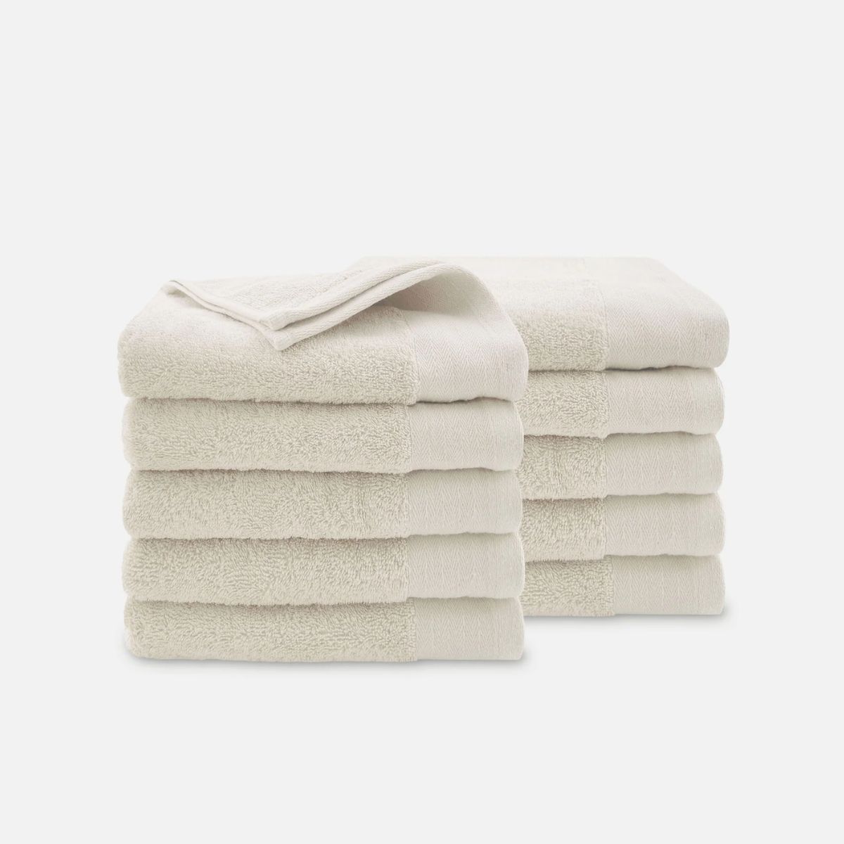 Walra Soft Cotton Handdoeken 50 x 100 cm - 550 gr/m² - Kiezel Grijs - 10 stuks
