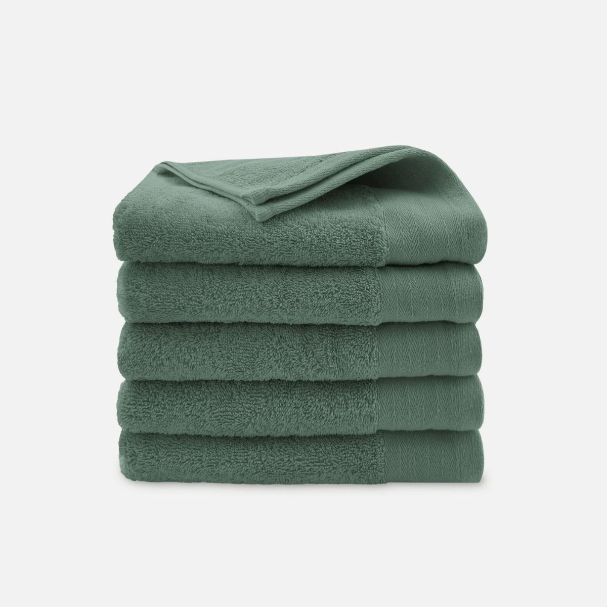 Walra Soft Cotton Handdoeken 50 x 100 cm - 550 gr/m² - Legergroen - 5 stuks
