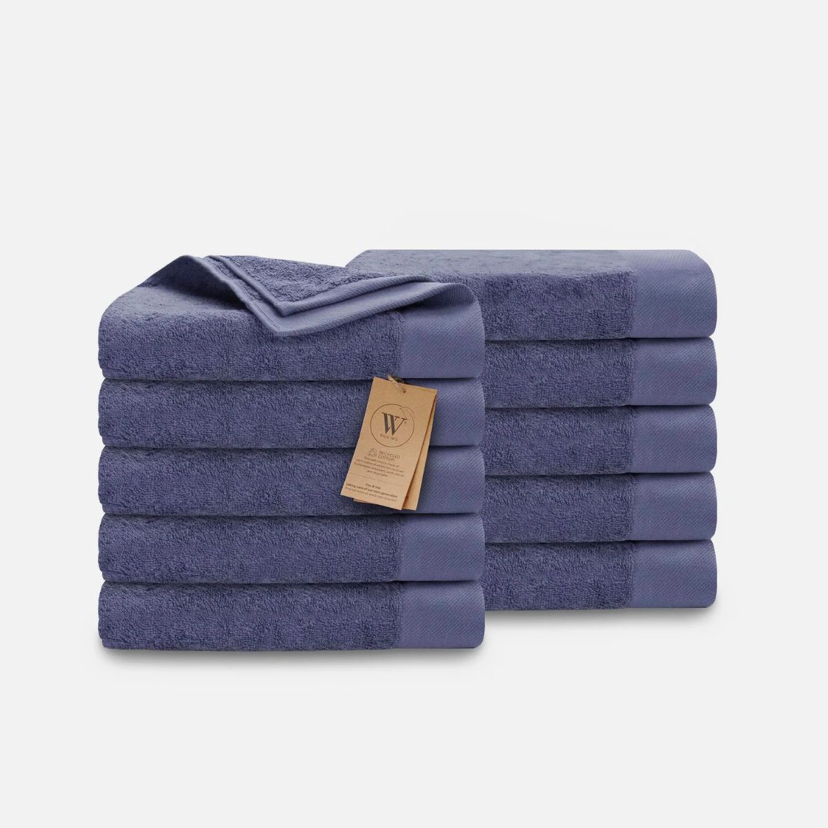 Walra Remade Cotton Handdoeken 60 x 110 cm - 550 gr/m² - Blauw - 10 stuks