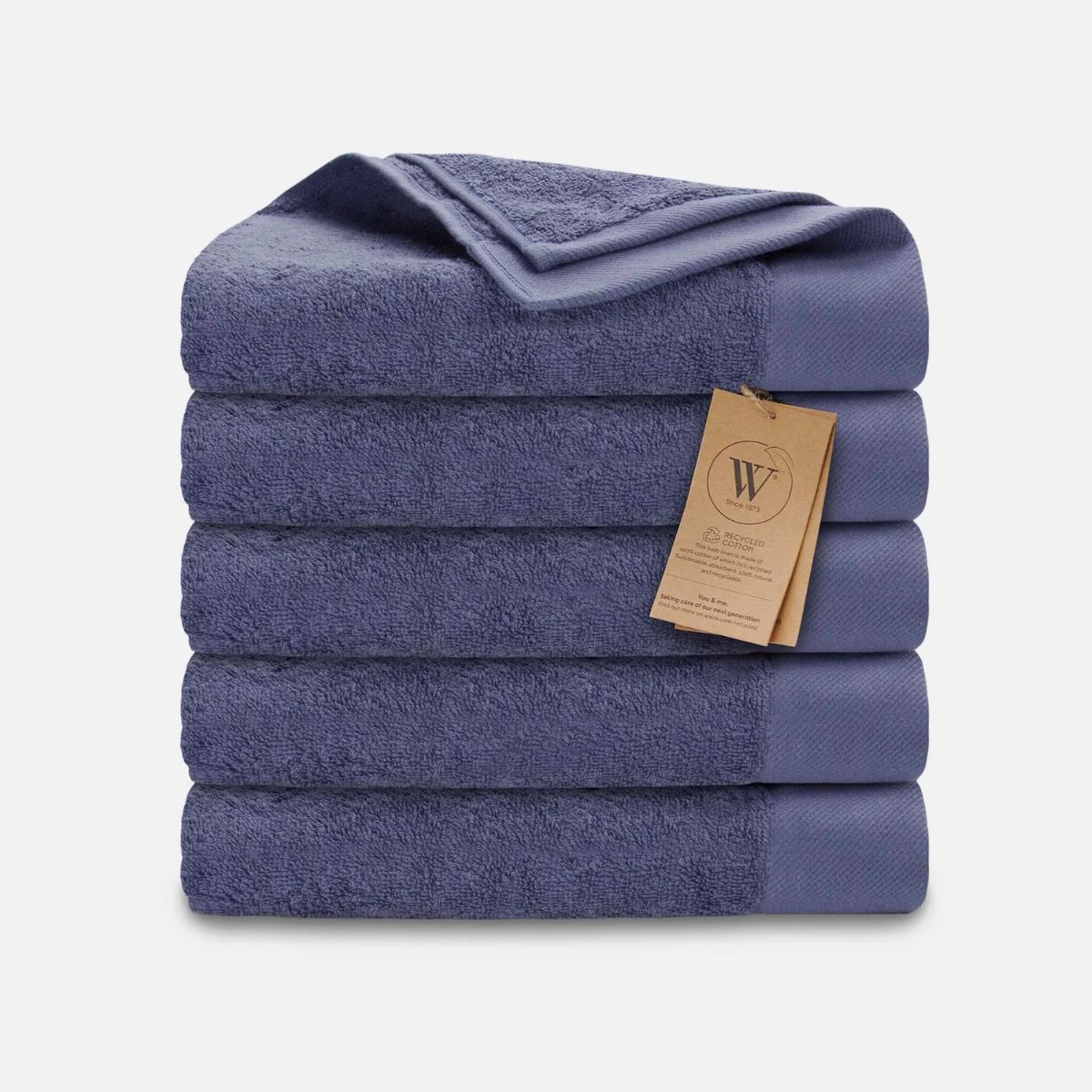 Walra Remade Cotton Handdoeken 60 x 110 cm - 550 gr/m² - Blauw - 5 stuks