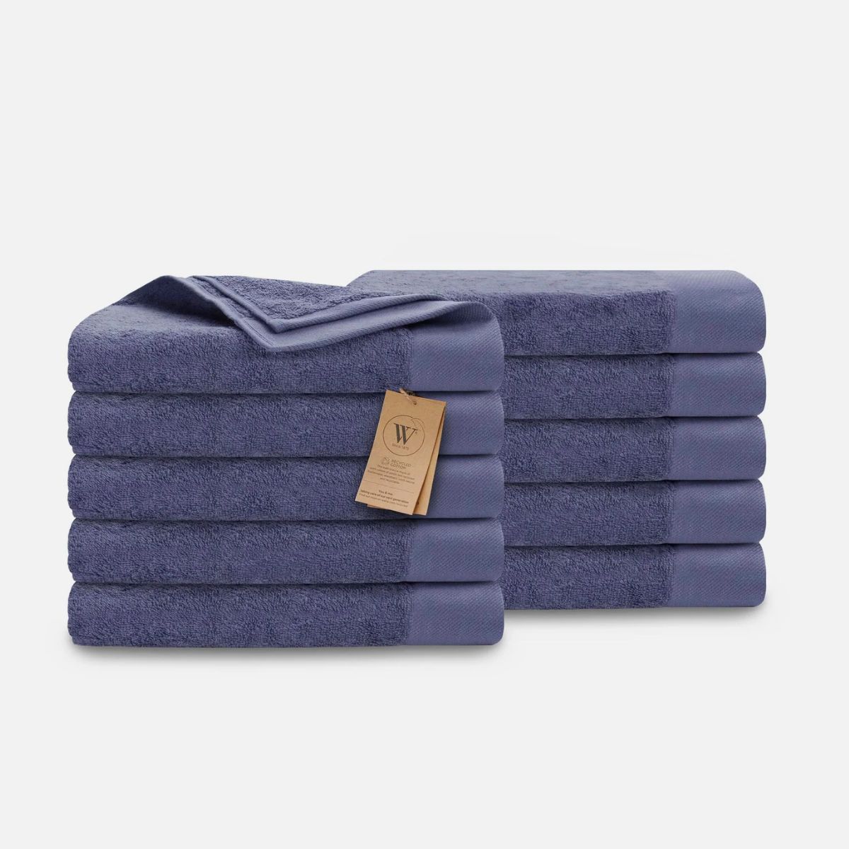Walra Remade Cotton Handdoeken 70 x 140 cm - 550 gr/m² - Blauw - 10 stuks