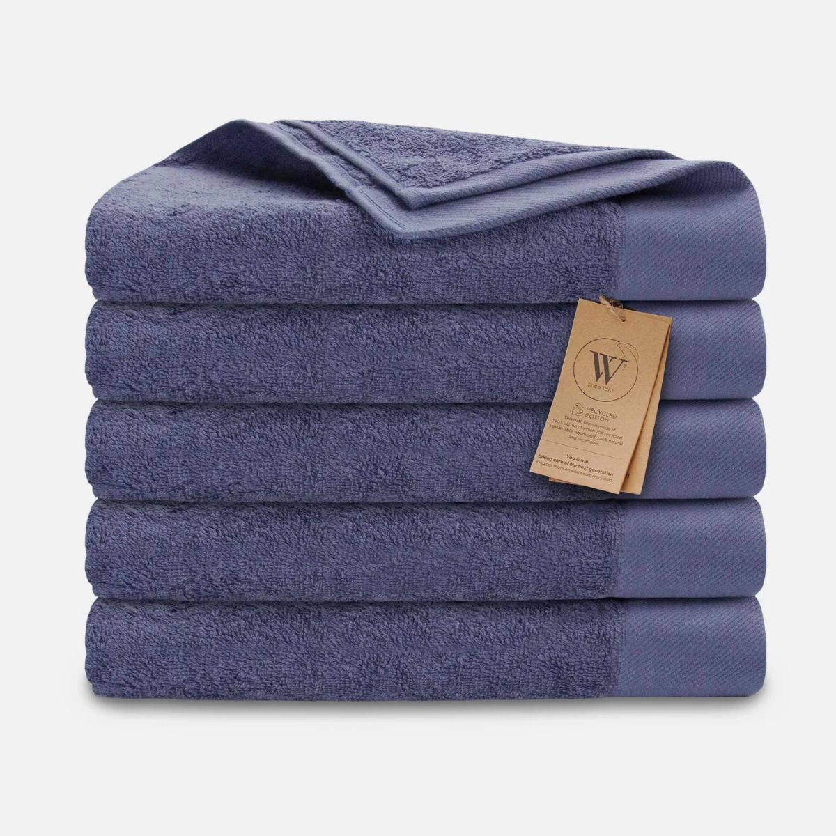 Walra Remade Cotton Handdoeken 70 x 140 cm - 550 gr/m² - Blauw - 5 stuks