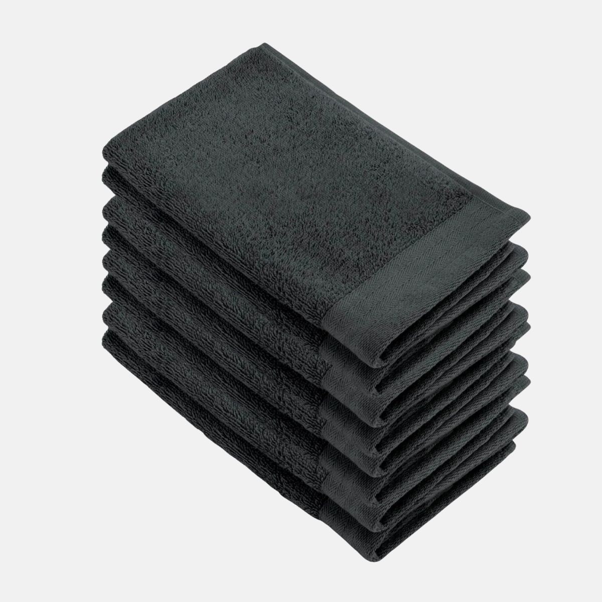 Walra Soft Cotton Gastendoekjes 30x50 cm 550gram Antracite - 8 stuks