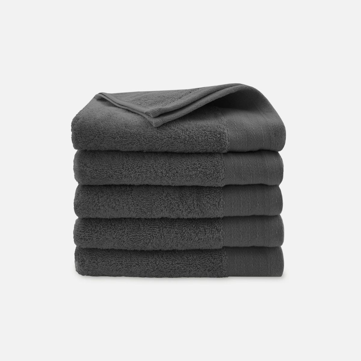 Walra Soft Cotton Handdoeken 50 x 100 cm - 550 gr/m² - Antraciet - 5 stuks