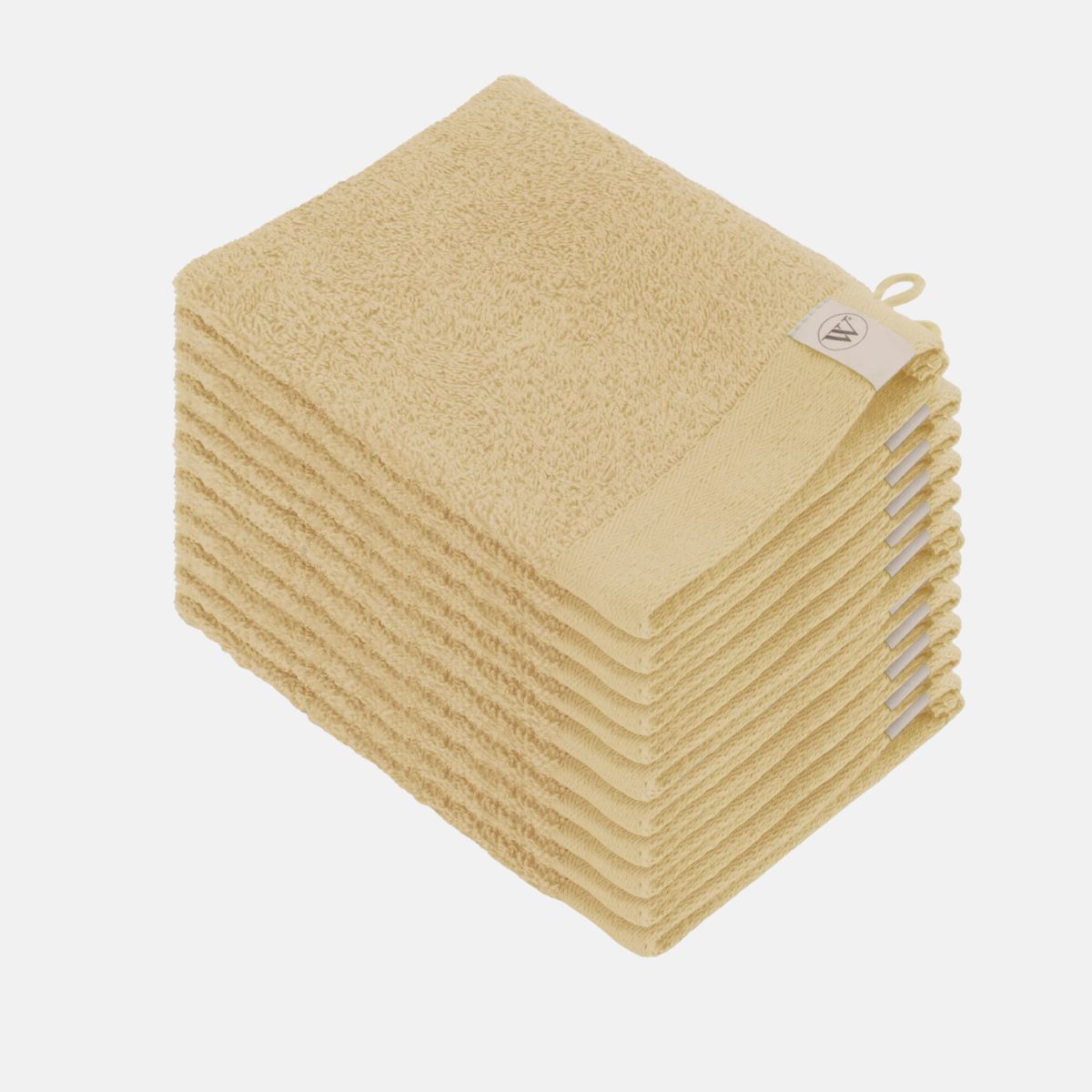 Walra Soft Cotton Washandje 16 x 21 cm 550 gram Maisgeel - 12 stuks